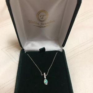 Opal and Diamond necklace